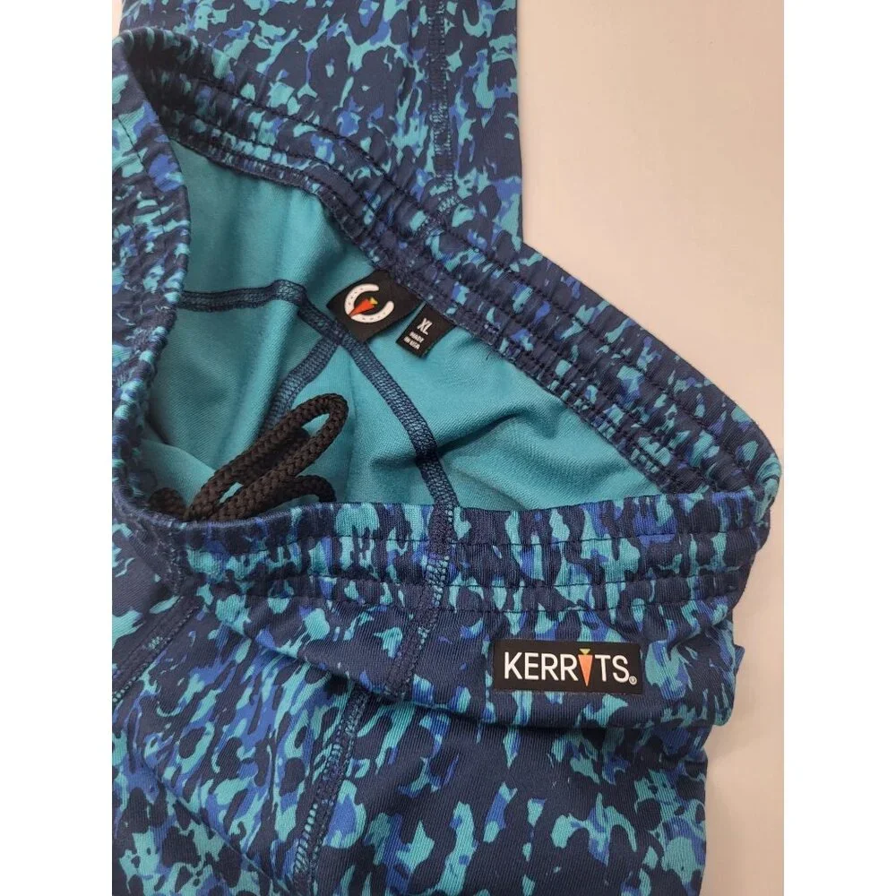 Kerrits Knee Patch Performance Tight Equestrian Pants Topaz Brushstroke Girls XL